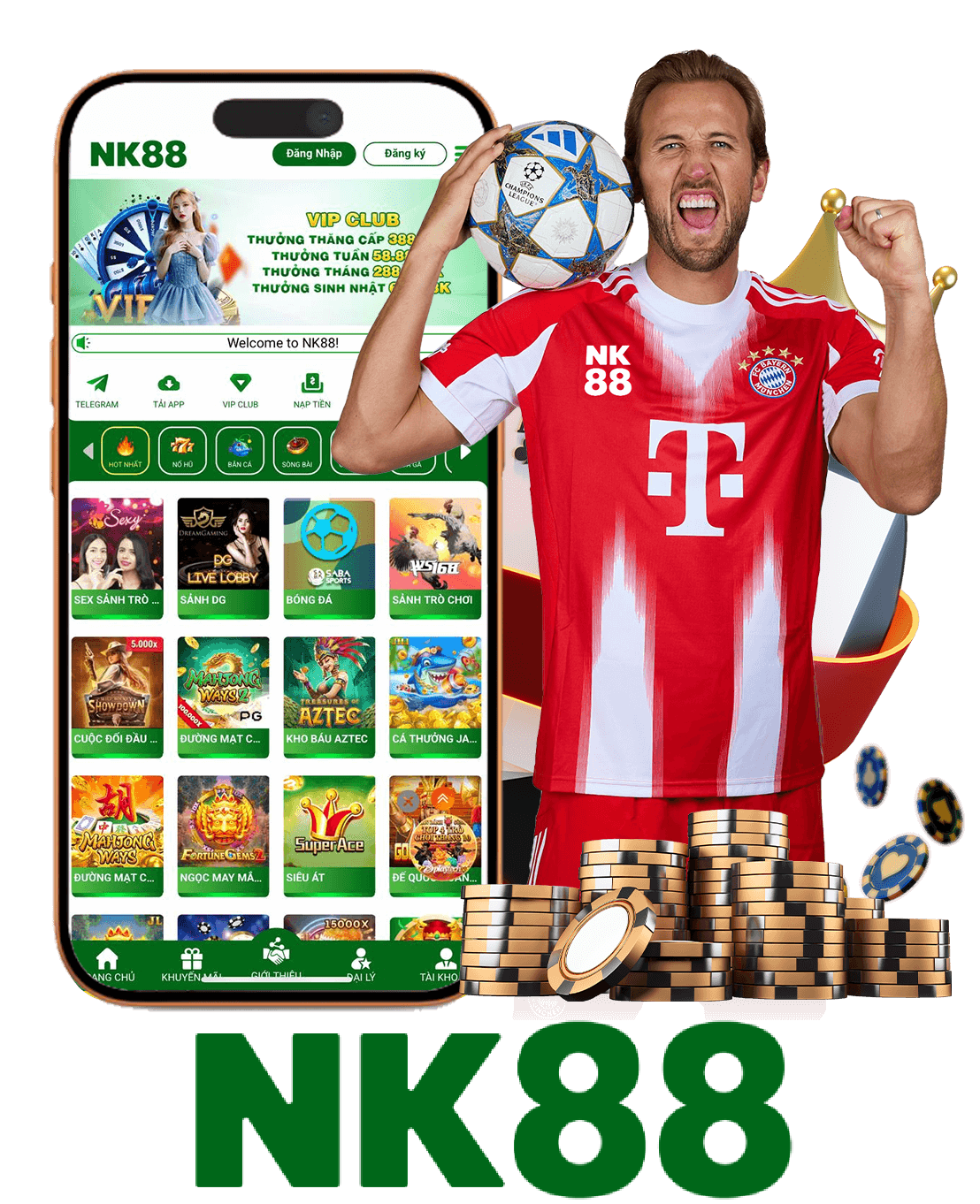 Giao diện NK88 trên di động